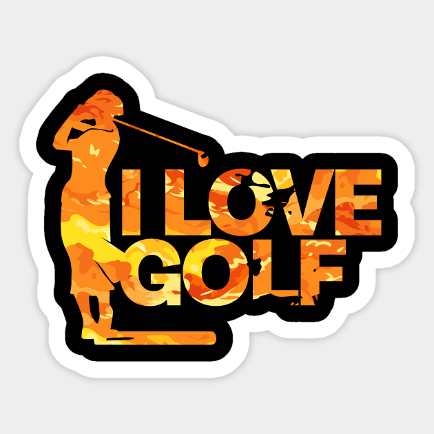 I LOVE GOLF Sticker by keenkei